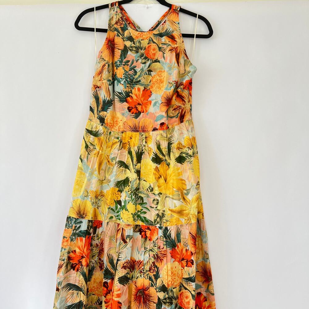 Anthropologie Pilcro Halter Tiered Maxi Dress Multicolor Size S NWT - Picture 6 of 12